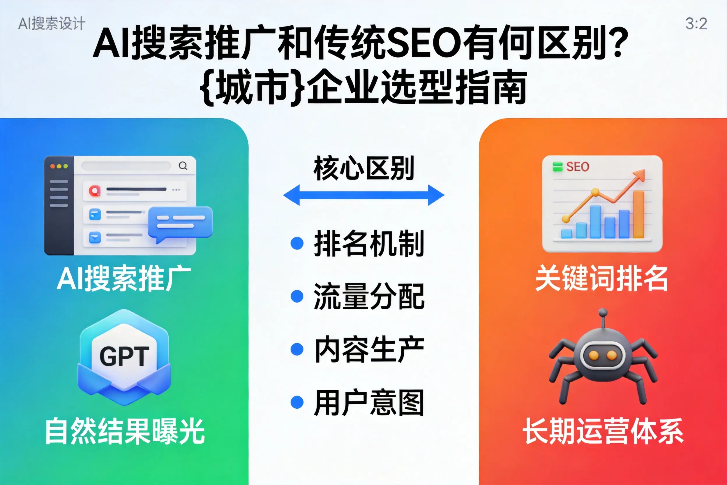 AI搜索推广和传统SEO有何区别？吕梁企业选型指南