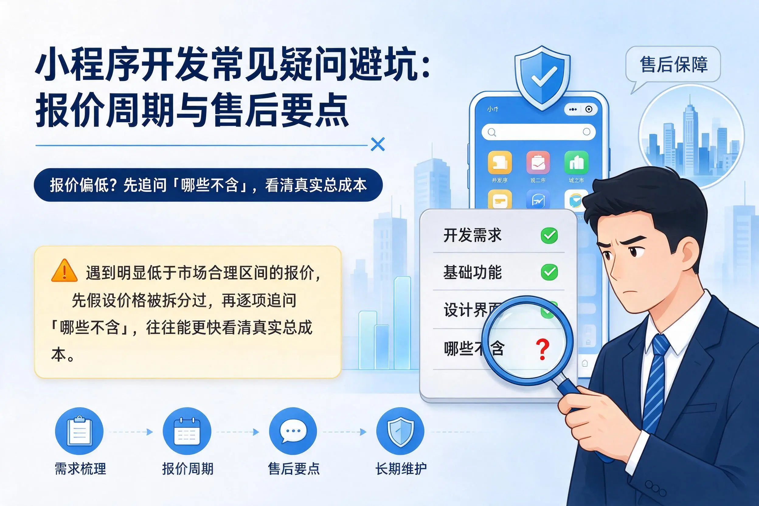 吕梁小程序开发常见疑问避坑：报价周期与售后要点