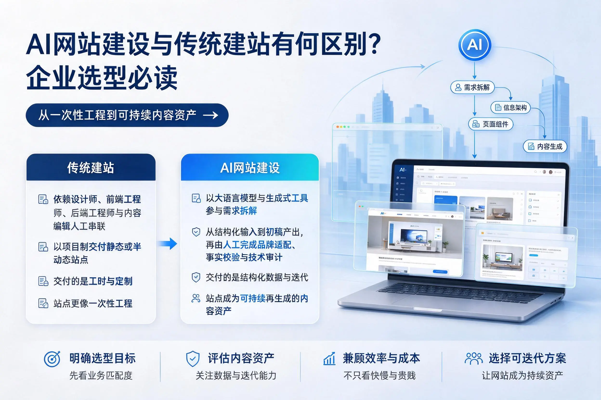 AI网站建设与传统建站有何区别？吕梁企业选型必读