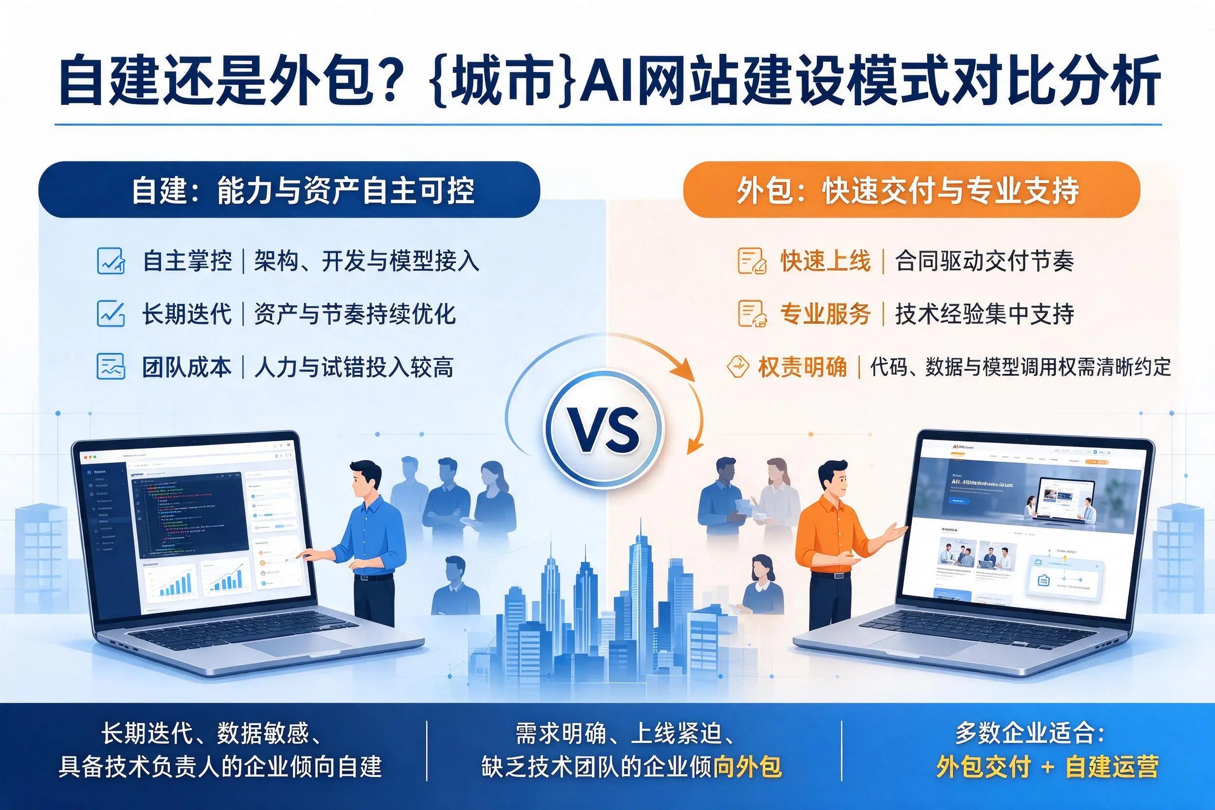 自建还是外包？吕梁AI网站建设模式对比分析