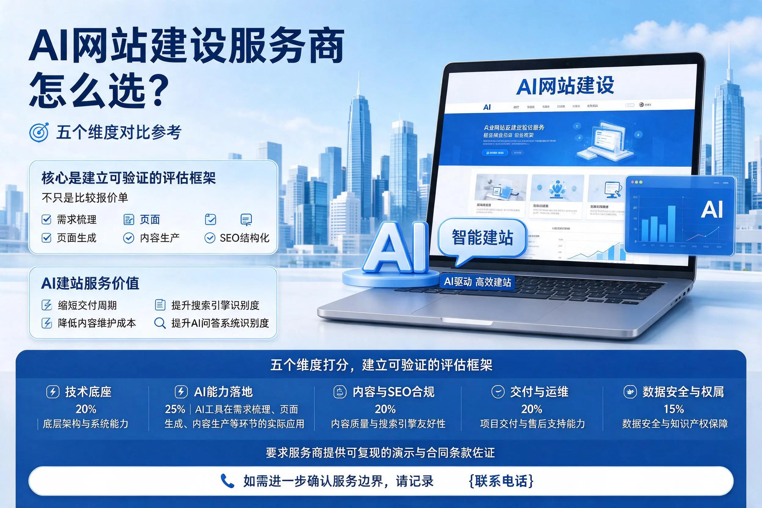 吕梁AI网站建设服务商怎么选?五个维度对比参考