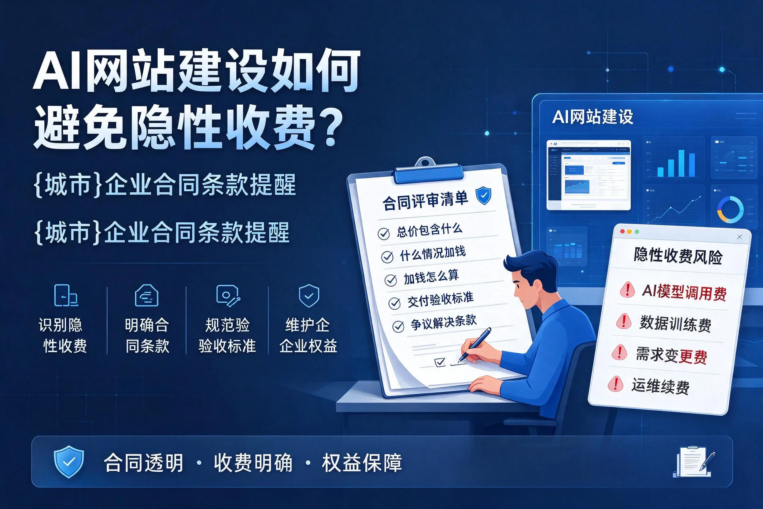 AI网站建设如何避免隐性收费?吕梁企业合同条款提醒
